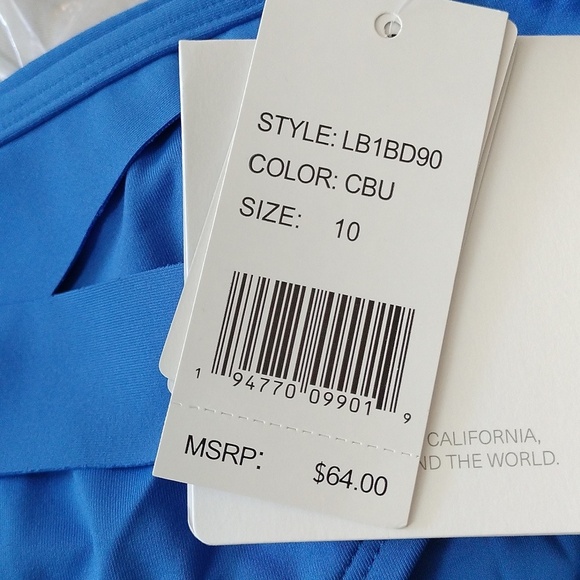 La Blanca Women's Mid Waist Hipster Bikini Swimsuit Bottom, China Blue, Size 10 - Picture 6 of 9